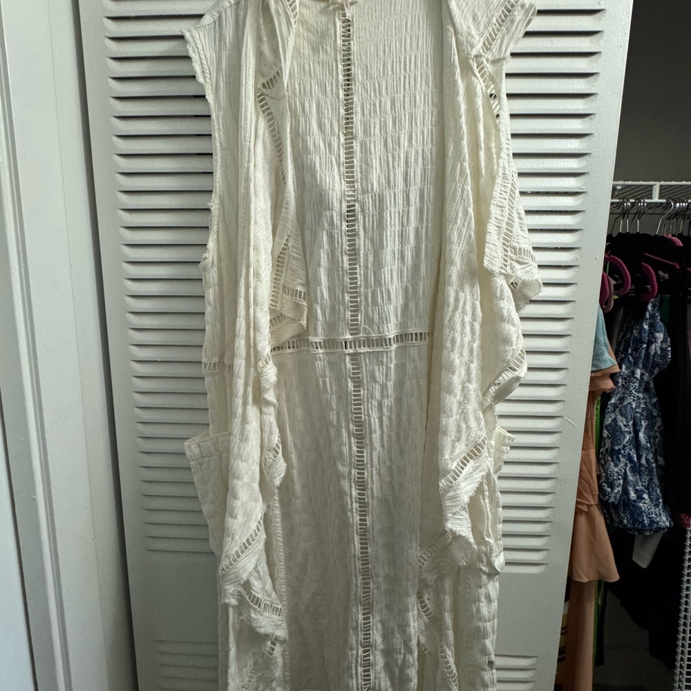 Free people sweater with Ruffle Details